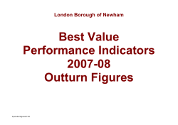 Best Value Performance Indicators 2007-08
