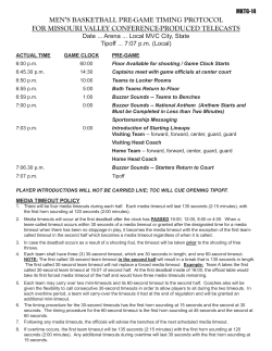 men`s basketball pre-game timing protocol for missouri valley