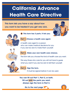 California Advance Health Care Directive