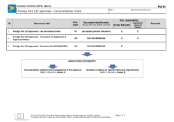 European Aviation Safety Agency Form Foreign Part 145 approvals