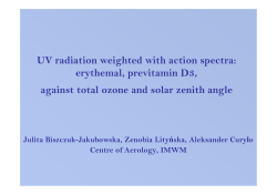 Analyses of particular action spectra: erythemal, vitamin D, DNA