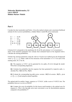 Lab Hidden Markov Models - Structural Biology Labs
