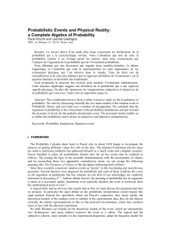 Probabilistic Events and Physical Reality: a Complete