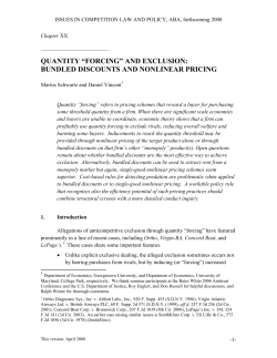 quantity &ldquo;forcing&rdquo; and exclusion: bundled discounts