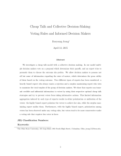 Cheap Talk and Collective Decision