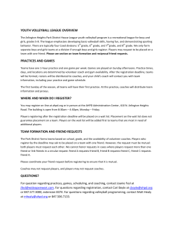 youth volleyball league overview practices and games where and
