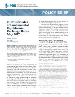 Estimates of Fundamental Equilibrium Exchange Rates, May 2017