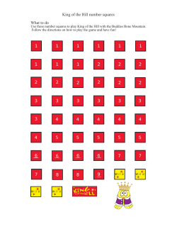 King of the Hill number squares What to do