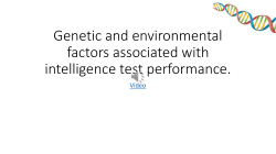 Genetic and environmental factors associated with intelligence test