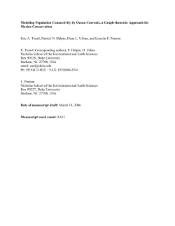 Modeling Population Connectivity by Ocean Currents, a