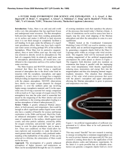 A Future Mars Environment for Science and Exploration