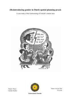 introducing Gender in Dutch Spatial Planning Praxis A case study of