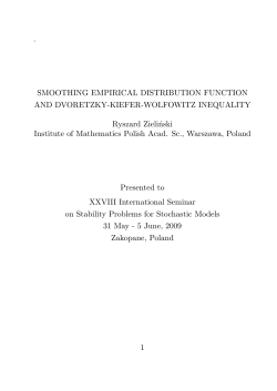 . SMOOTHING EMPIRICAL DISTRIBUTION FUNCTION AND
