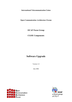 6 The Software upgrade CGOE component