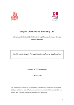 Conflicts of interests - Legal Services Commission