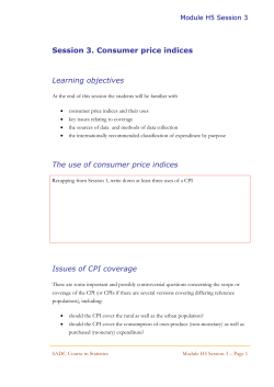 Session 3. Consumer price indices