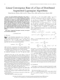 Linear Convergence Rate of a Class of Distributed Augmented