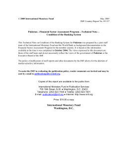 Pakistan: Financial Sector Assessment Program -