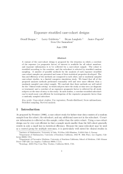 Exposure stratified case-cohort designs