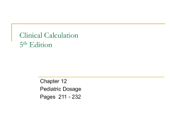 Clinical Calculation 5th Edition