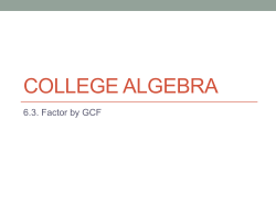 College Algebra