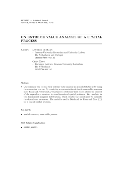 On extreme value analysis of a spatial process