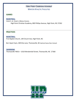 games practices - High Point Christian Academy