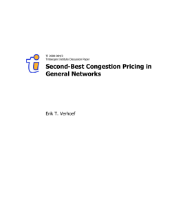 Second-Best Congestion Pricing in General Networks