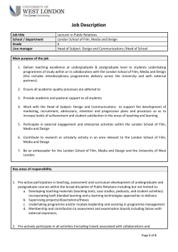 Job Description - Jobs at UWL