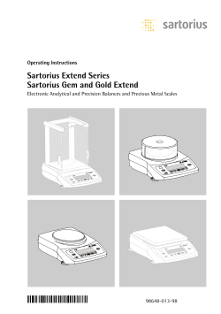 Sartorius Extend Series