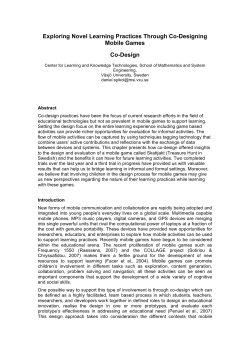 Exploring Novel Learning Practices Through Co