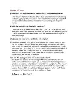 I answered with &ldquo;I can`t dance!&rdquo; She replied with: &ldquo;Jessica if you