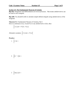 Calculus 1 Lecture Notes