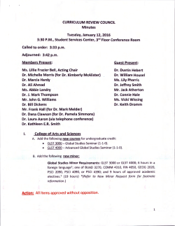 CURRICULUM REVIEW COUNCIL Minutes Tuesday, January 12