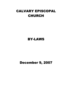 article i - Calvary Episcopal Church