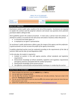 Conduct Auction Role Play