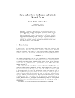 Skew and &omega;-Skew Confluence and Infinite Normal Forms