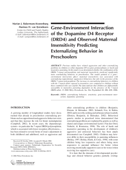 Gene-environment interaction of the dopamine D4 receptor (DRD4