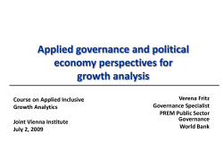 Framework for applied GPE for growth analysis