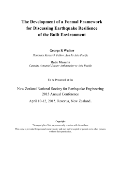The Development of a Formal Framework for Discussing Earthquake
