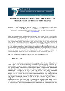 synthesis of ordered mesoporous silica sba