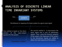 Analysis of Discrete Linear Time Invariant Systems