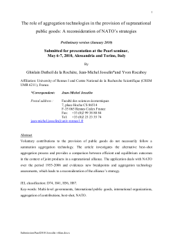 The role of aggregation technologies in the provision of