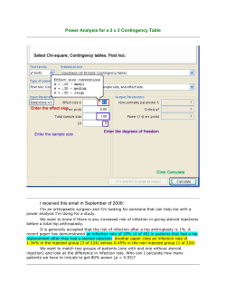Power Analysis for Contingency Tables