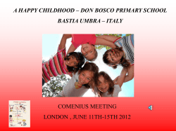 a happy childhood - Direzione Didattica Bastia Umbra