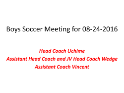 Boys Soccer Meeting for 08-24-2016