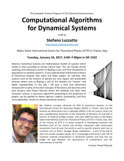Computational Algorithms for Dynamical Systems