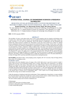 designing of solar power supply system for different hp