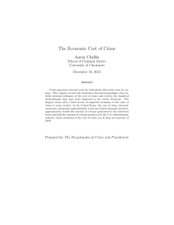 The Economic Cost of Crime