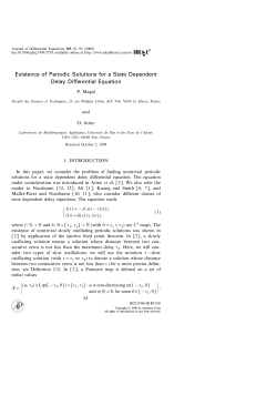 Existence of Periodic Solutions for a State Dependent Delay